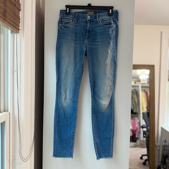 MOTHER | THE LOOKER ANKLE FRAY MID RISE STRETCH SKINNY JEGGINGS SIZE 27 - Picture 2 of 9